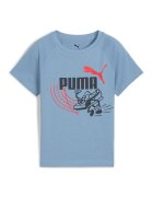 Puma Tricou din amestec de bumbac cu imprimeu logo Little Runners Tee - Albastru prafuit