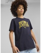 Puma Tricou din amestec de bumbac cu logo - Galben/Bleumarin