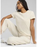 Puma Tricou din bumbac cu broderie logo - Crem