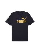 Puma Tricou din bumbac cu decolteu la baza gatului si logo