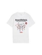 Puma Tricou din bumbac cu imprimeu cu skateboarding Mid 90s - Alb/Negru