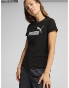 Puma Tricou din bumbac cu imprimeu logo - Alb/Negru