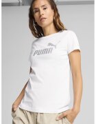Puma Tricou din bumbac cu imprimeu logo - Alb optic/Argintiu