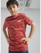 Puma Tricou din bumbac cu imprimeu Mid 90s - Rosu/Rosu inchis