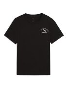 Puma Tricou din bumbac cu imprimeu - Negru/Crem