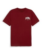 Puma Tricou din bumbac cu logo pe piept Squad - Alb/Rosu inchis