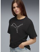 Puma Tricou lejer cu imprimeu grafic frontal - Negru
