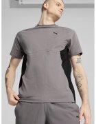 Puma Tricou lejer din bumbac cu decolteu la baza gatului - Gri carbune