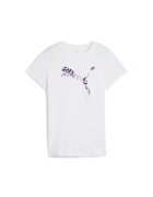 Puma Tricou pentru Femei - graphics floral cat logo tee - 685081-02 - 2XS INTL - Alb
