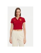 Puma Tricou Polo dama 630097 - Bumbac/Bumbac - Rosu - Rosu