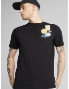 Puma Tricou regular fit de bumbac cu logo - Alb/Negru/Galben pai