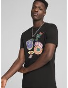 Puma Tricou regular fit de bumbac cu logo - Negru/Bej