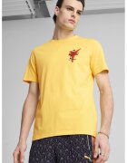 Puma Tricou regular fit de bumbac cu logo - Rosu/Galben