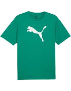 Puma Tricou sport barbatesc Team Rise - bumbac - verde - logo mare -