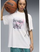 Puma Tricou supradimensionat unisex Shooting Stars - Alb optic/Roz