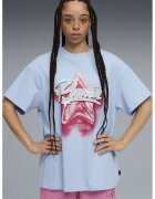Puma Tricou supradimensionat unisex Shooting Stars - Rosu/Alb/Albastru deschis