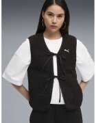 Puma Vesta din fleece cu logo - Alb/Negru