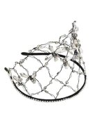 Pursehuit Accesoriu de cap - negru - cu plasa si margelute - Debra C16 -