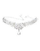 Pursehuit Accesoriu de frunte - argintiu - cu pietre - Edeline C5 -