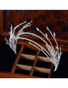 Pursehuit Accesoriu de par - argintiu - cu crengute si pietre - Shanne C4 -