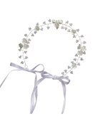 Pursehuit Accesoriu de par - argintiu - cu flori si perlute - Charissa C28 -