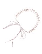 Pursehuit Accesoriu de par - auriu - cu flori albe - Darja C16 -