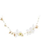 Pursehuit Accesoriu de par - auriu - cu flori albe si perle - Rahab C7 -