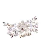 Pursehuit Accesoriu de par - auriu - cu flori - perle si pietre - Gundina C3 -
