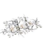 Pursehuit Accesoriu par - argintiu - cu flori - pietre si perle - Edia C5 -