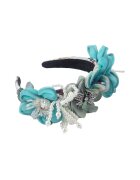 Pursehuit Bentita bleu - cu flori si perle - Molthe C3 -