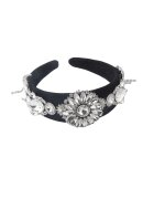Pursehuit Bentita neagra - cu flori si pietre - Avelina C3 -