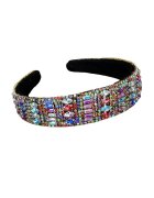 Pursehuit Bentita neagra - cu pietre multicolore - Elda C7 -