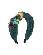 Pursehuit Bentita verde - cu margelute - pietre si pasrea Tucano - Feline C2 -