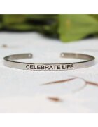 Pursehuit Bratara ajustabila - argintie - gravata Celebrate Life P4 -