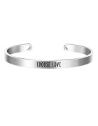Pursehuit Bratara ajustabila - argintie - gravata Choose Love