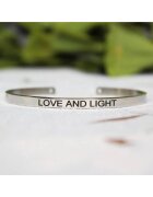Pursehuit Bratara ajustabila - argintie - gravata Love and Light - Asma P7 -