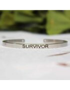 Pursehuit Bratara ajustabila - argintie - gravata Survivor P4 -