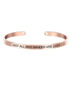 Pursehuit Bratara ajustabila - rose gold - gravata Not all who wonder are lost P1 -