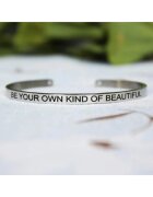 Pursehuit Bratara argintie - ajustabila - gravata Be your own kind of beautiful P3 -