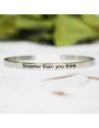 Pursehuit Bratara argintie - ajustabila - gravata Smarter than you think P2 -