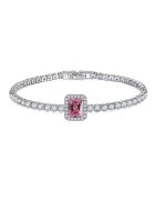 Pursehuit Bratara argintie - cu pietre din zirconiu - C1 -