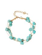 Pursehuit Bratara aurie - cu pietre turquoise - Liezel C14 -