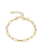 Pursehuit Bratara aurie - din otel inoxidabil 316L - placata cu aur 18K PVD - cu zale delicate - Jimmy C7