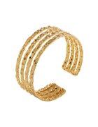 Pursehuit Bratara aurie - din otel inoxidabil 316L - placata cu aur 18K PVD - texturata - Jodda C10