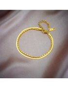 Pursehuit Bratara aurie - din otel inoxidabil - suflata cu aur 18k - in 2 straturi - Esmeralda C3
