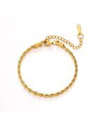 Pursehuit Bratara aurie - din otel inoxidabil - suflata cu aur 18k - rasucita - Eliska C3