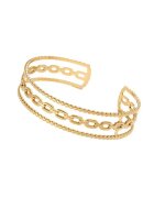 Pursehuit Bratara aurie - din otel inoxidabil - suflata cu aur 18k - reglabila - Crystal C10
