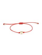 Pursehuit Bratara aurie - snur rosu si pandantiv inimioara - Diametru reglabil: 5 cm - Paw C7