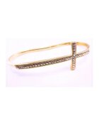 Pursehuit Bratara de palma - aurie - cu cruce si pietre - Elinora C9 -