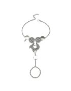 Pursehuit Bratara de picior - argintie - stil indian - cu banuti - Reimar C18 -
